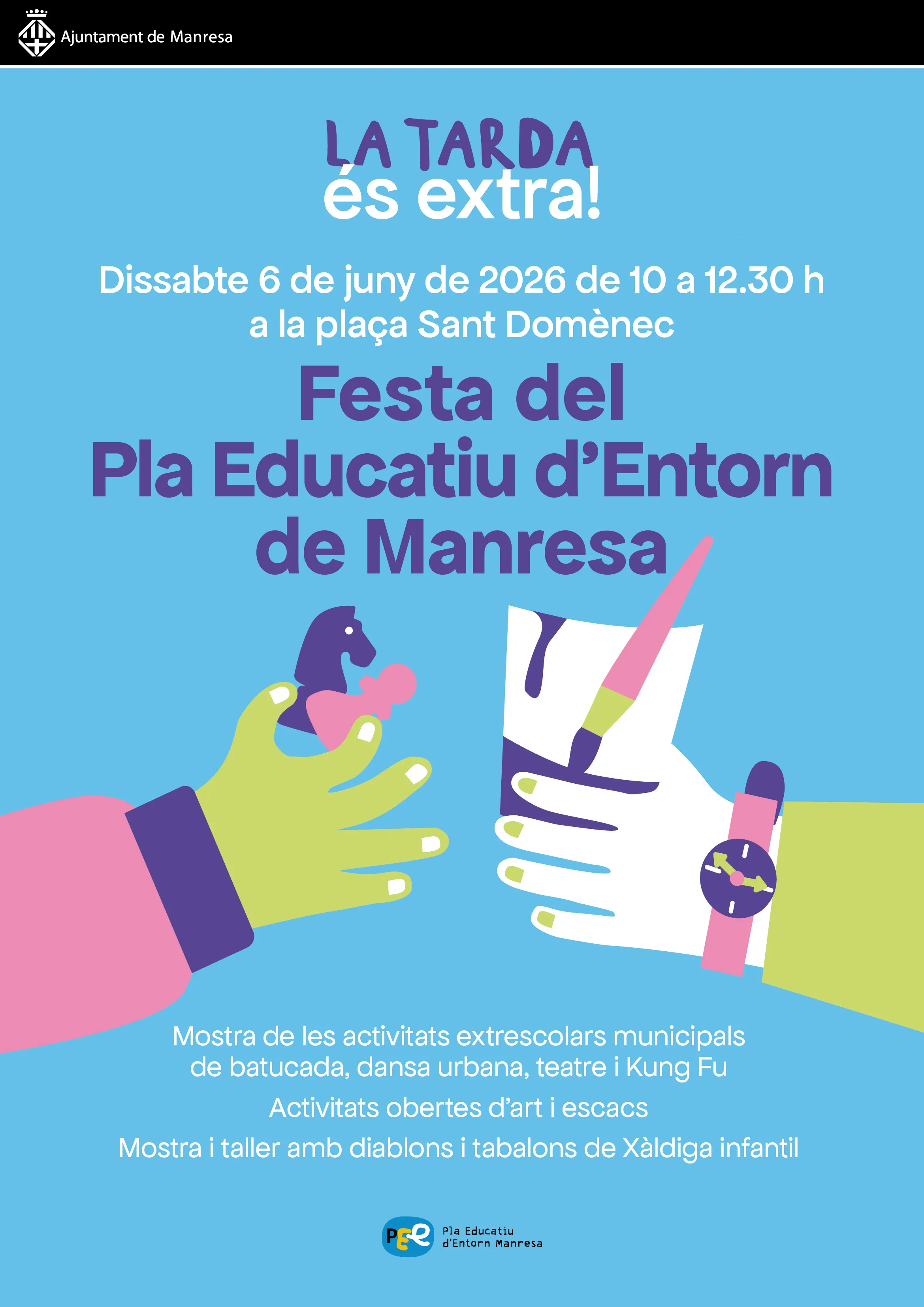 Imatge per: Festa del Pla Educatiu d'Entorn de Manresa: La tarda és extra!